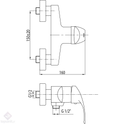 Bateria natryskowa Valvex ANGELO chrom 2453020